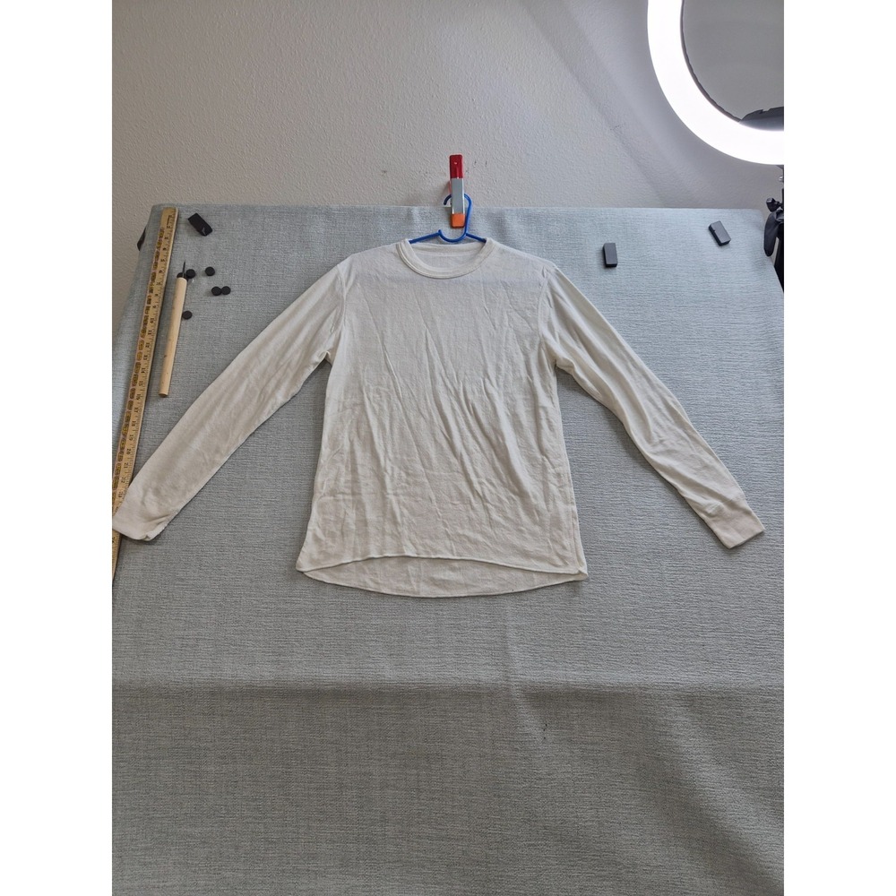 Coldpruf Basic Dual Layer Base Shirt Boys Small White Cotton Tight Knit Warm